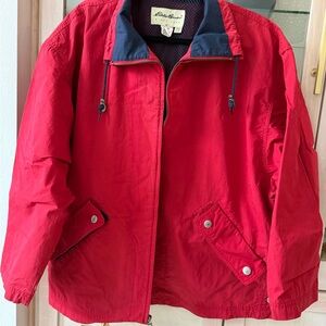 VTG Eddie Bauer Jacket Red with Navy